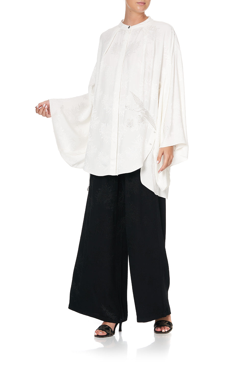 KIMONO SLEEVE BLOUSE SILVER LININGS