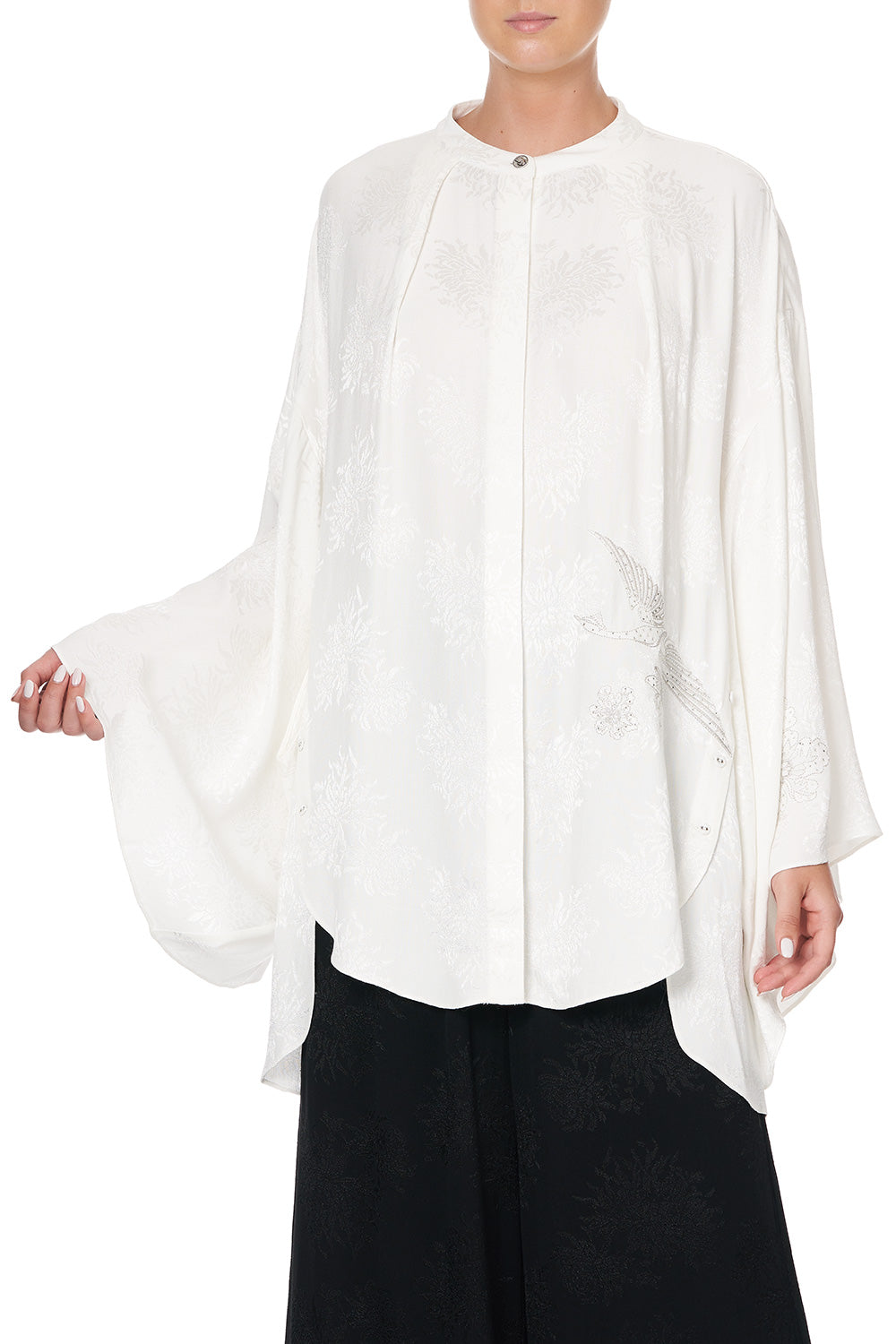 KIMONO SLEEVE BLOUSE SILVER LININGS