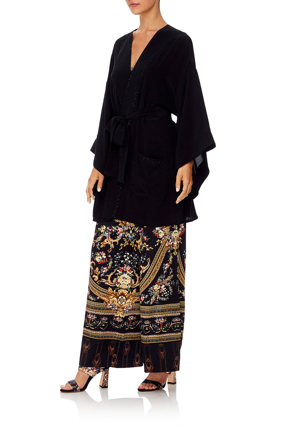 CAMILLA KIMONO WITH TIE BELT FRIEND IN FLORA