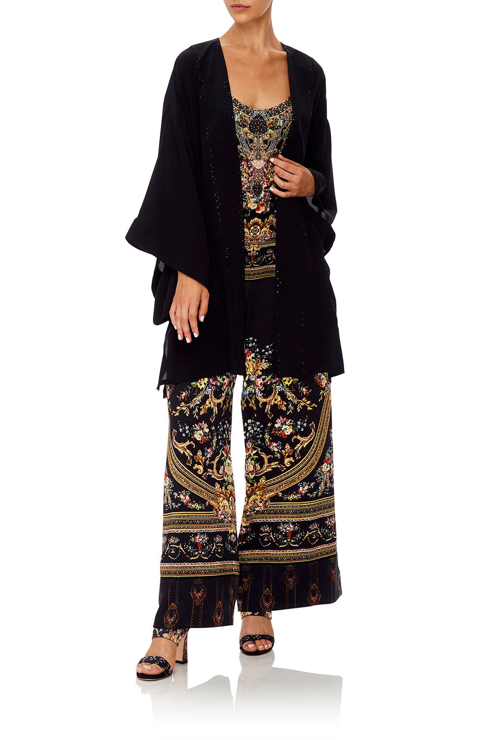 CAMILLA KIMONO WITH TIE BELT FRIEND IN FLORA