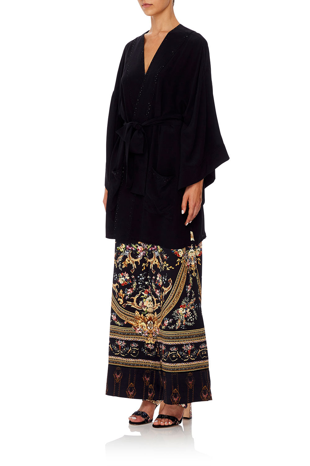 CAMILLA KIMONO WITH TIE BELT FRIEND IN FLORA