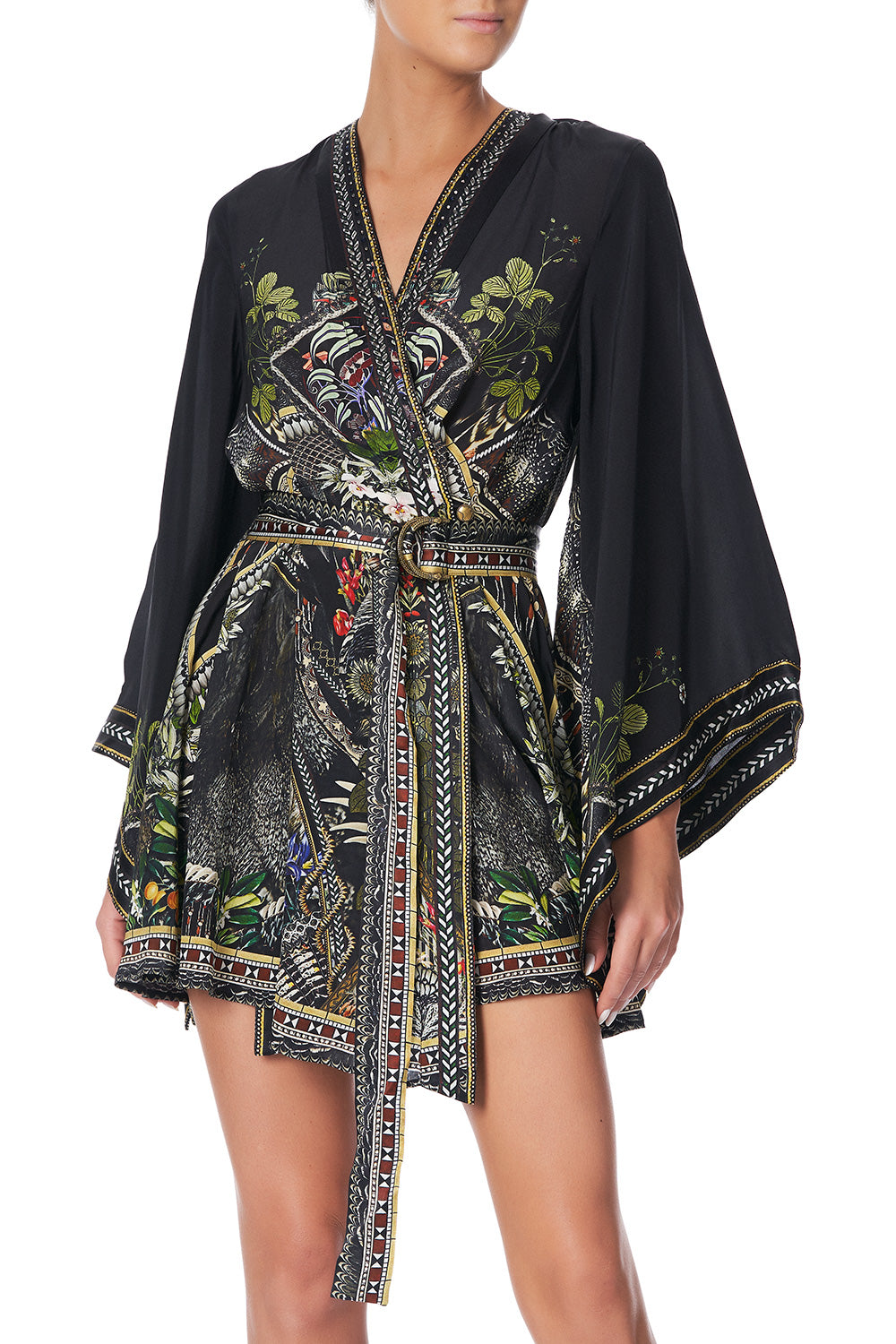 KIMONO WRAP DRESS WITH OBI BOTANICAL CHRONICLES