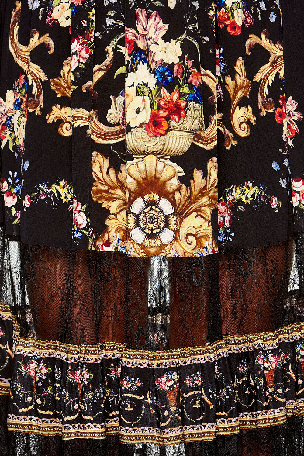 LACE PANEL DRESS FRIEND IN FLORA