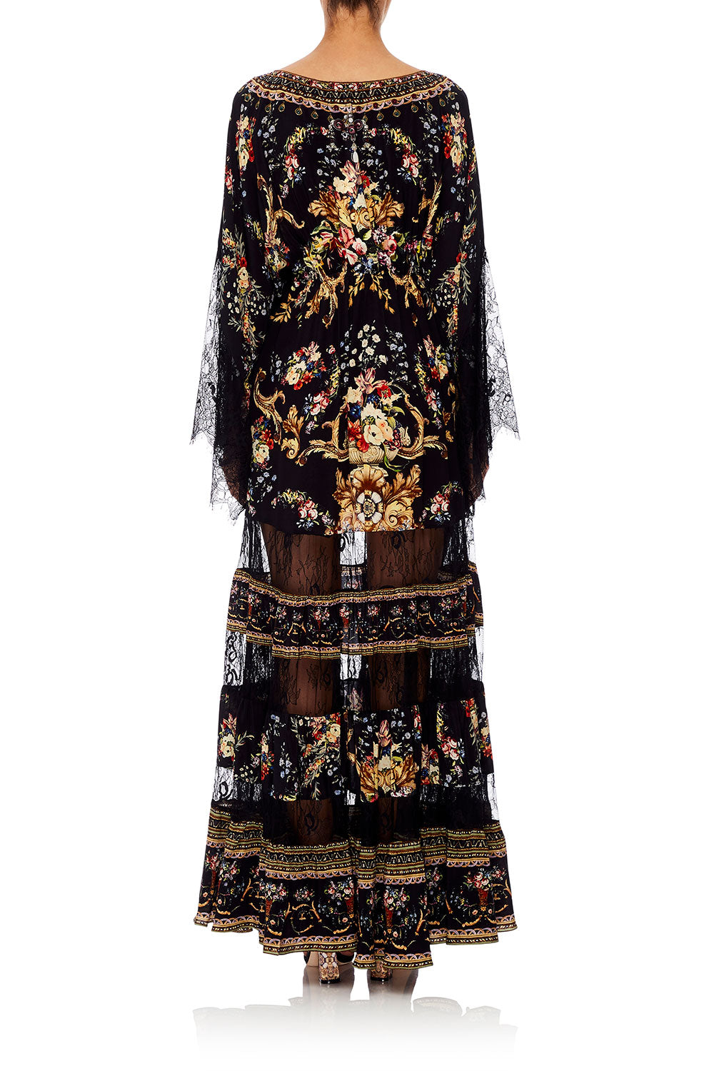 LACE PANEL DRESS FRIEND IN FLORA