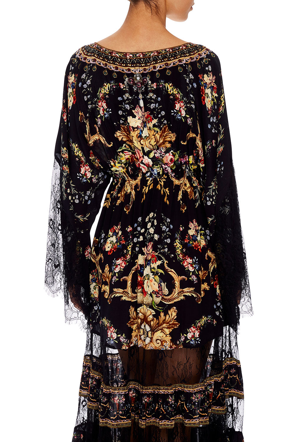 LACE PANEL DRESS FRIEND IN FLORA