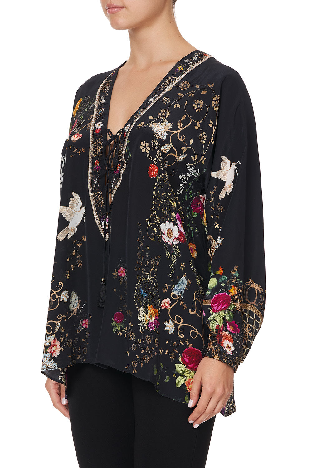 LACE UP BLOUSE MIRROR MIRROR