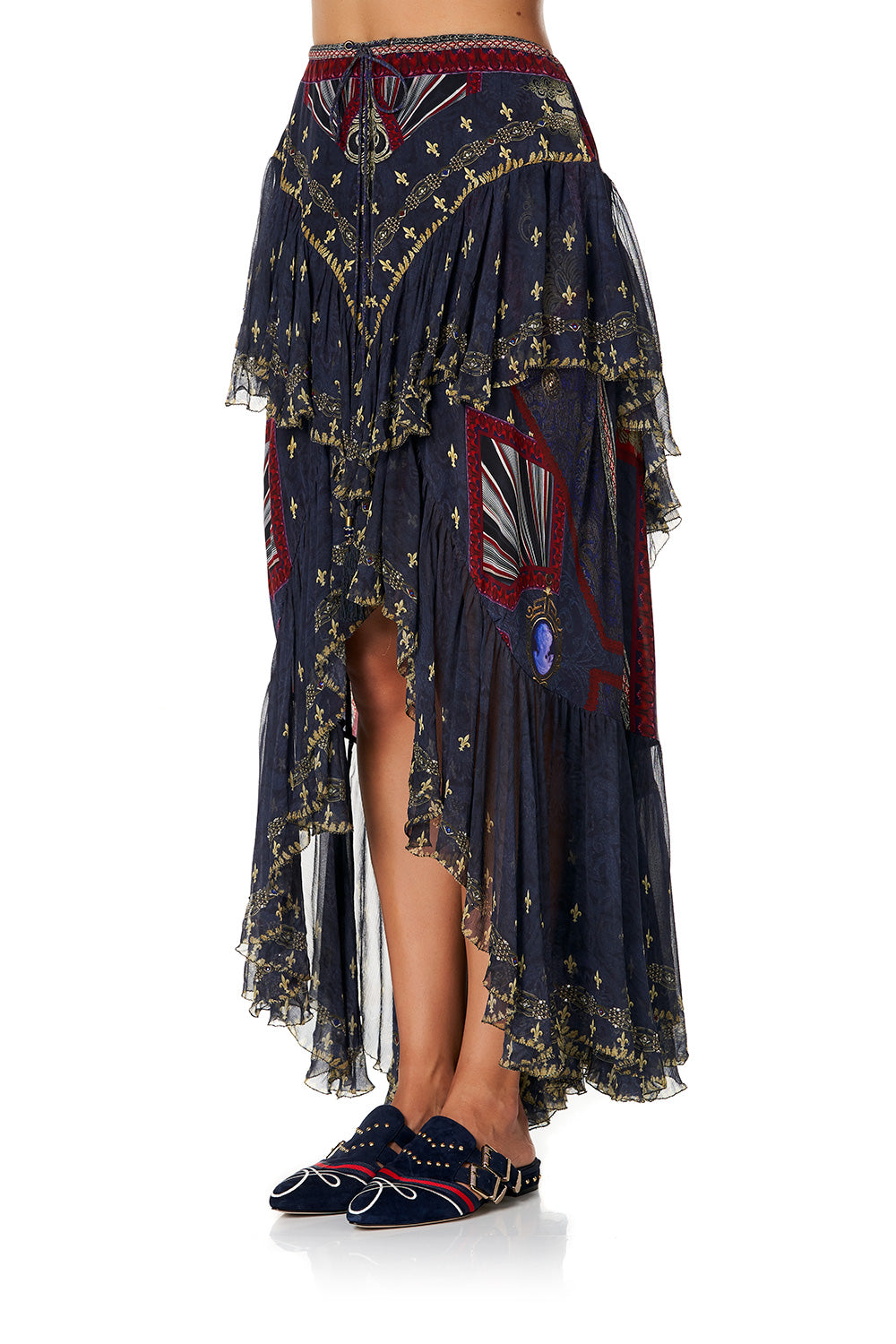 MAXI SKIRT WITH DOUBLE FRILL THIS CHARMING WOMAN