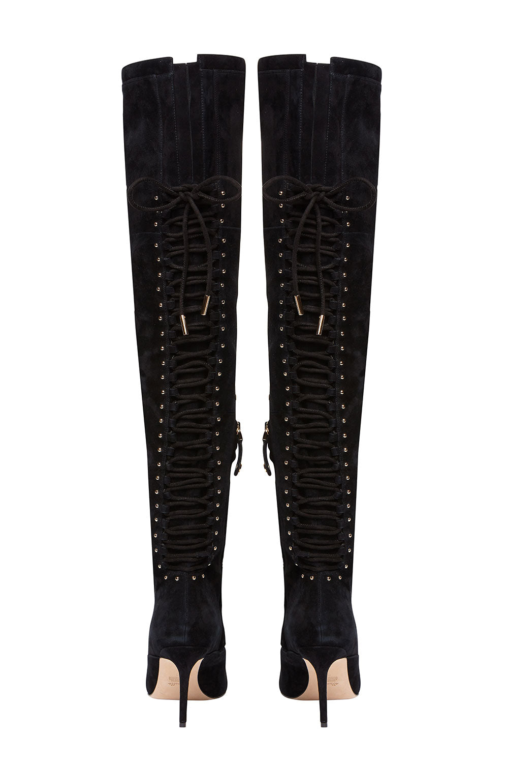 CAMILLA LACED THIGH HIGH BOOT BLACK CONTEMPOARY
