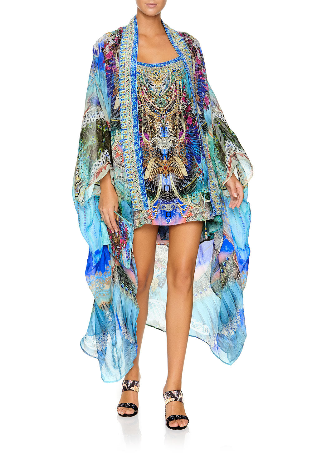 CAMILLA LAYER WITH KIMONO COLLAR FREEDOM FLIGHT
