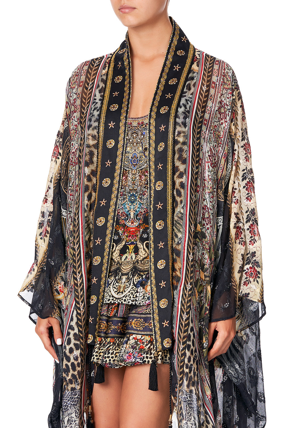 LAYER WITH KIMONO COLLAR MARAIS AT MIDNIGHT