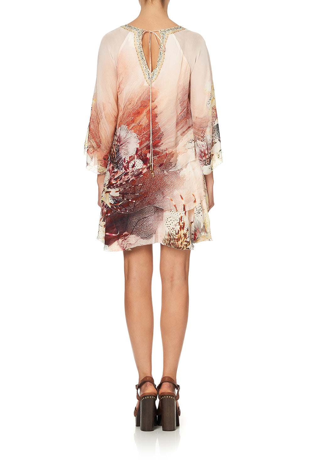 LAYERED FRILL SHORT DRESS COASTAL TREASURE