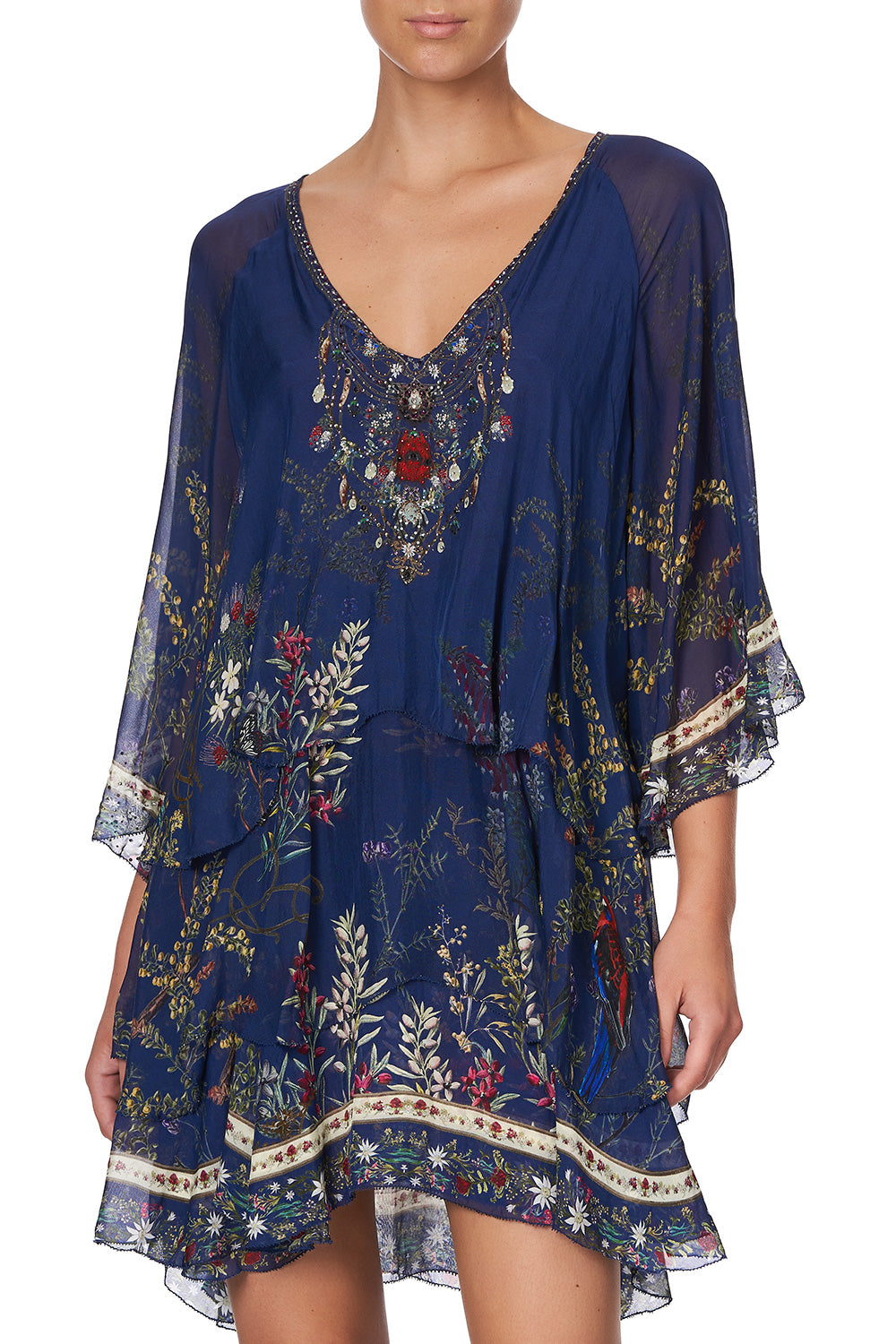 LAYERED FRILL SHORT DRESS WINGS IN ARMS