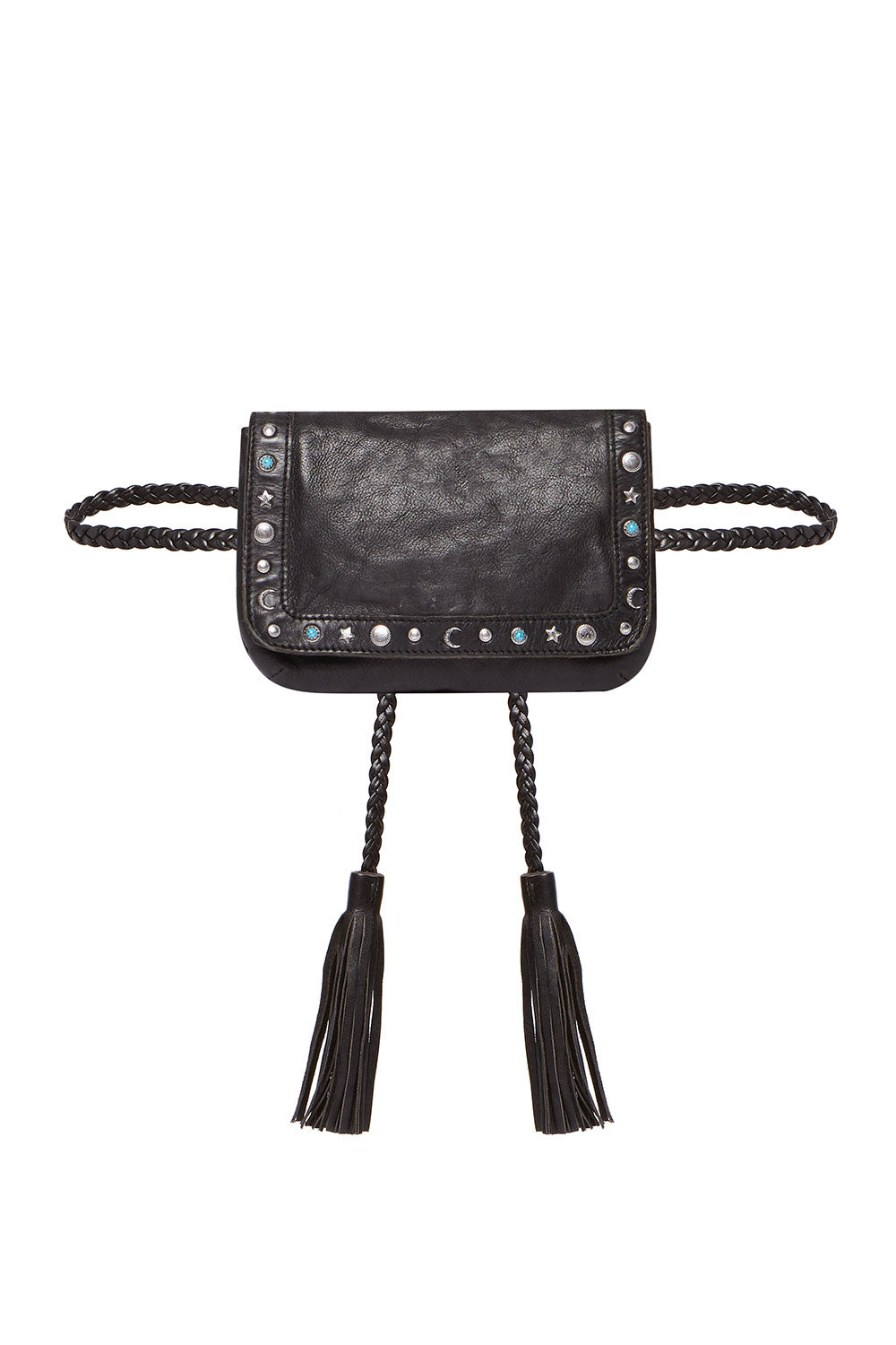 CAMILLA LEATHER WAIST BAG BLACK