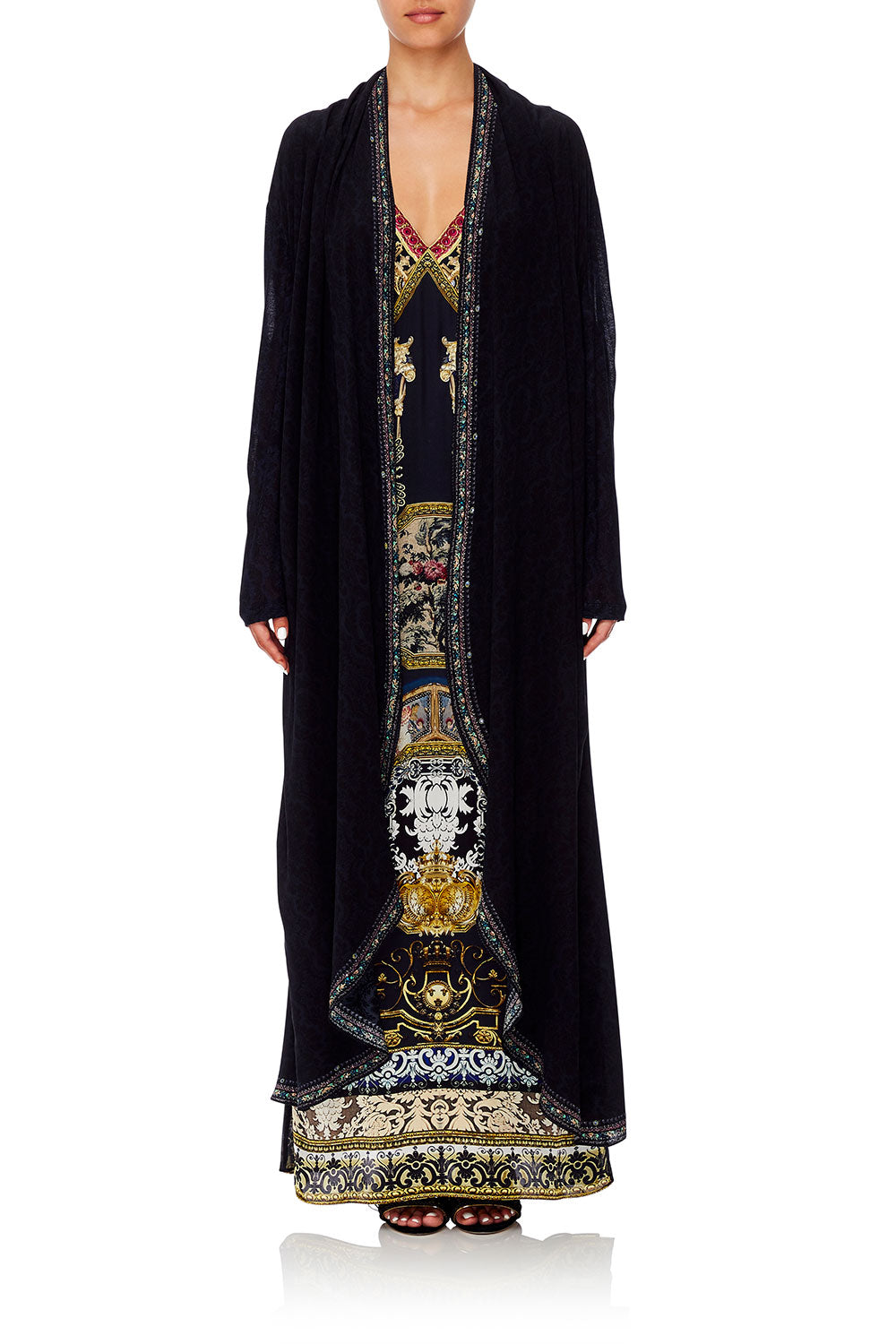 CAMILLA LONG CASUAL JACKET WITH POCKETS MIDNIGHT MEETING