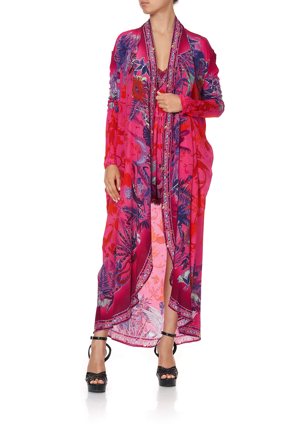 LONG CASUAL JACKET WITH POCKETS TROPIC OF NEON