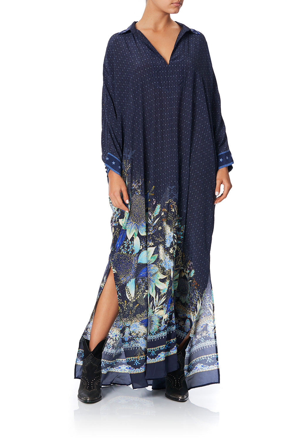 LONG COLLARED KAFTAN NATURES NECTAR