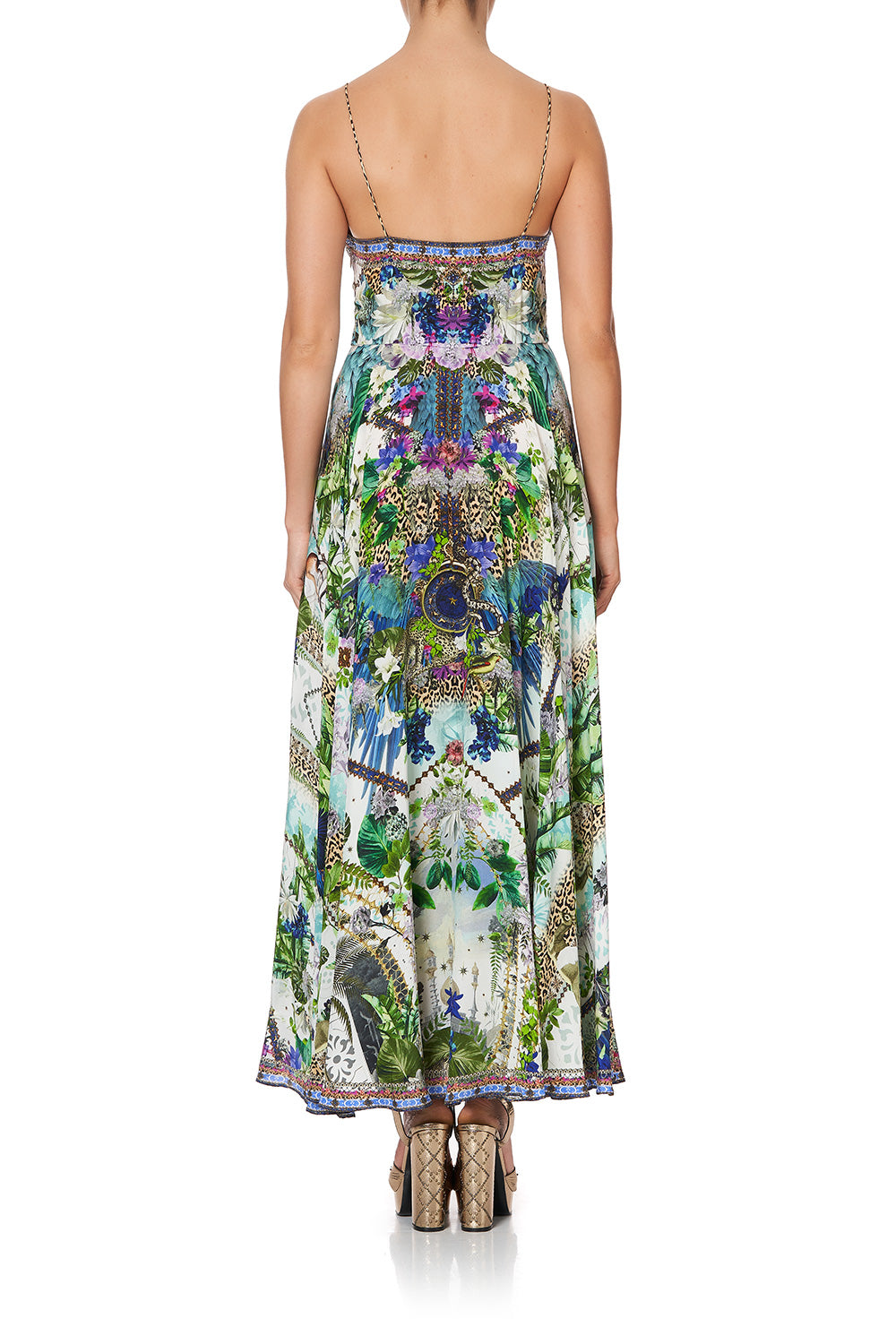 LONG DRESS WITH TIE FRONT MOON GARDEN