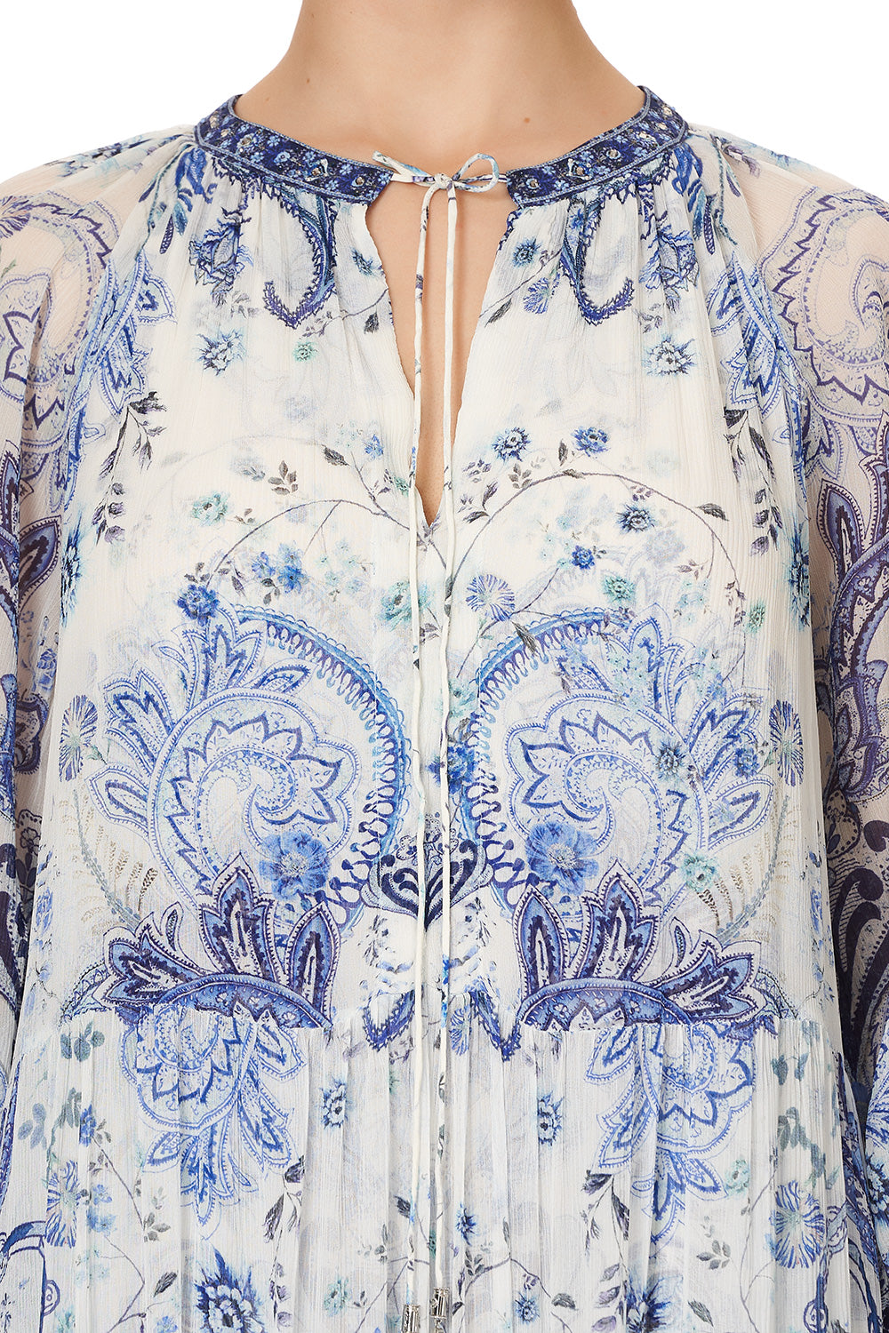 LONG GATHERED PANEL DRESS TALKING ABOUT A REVOLUTION