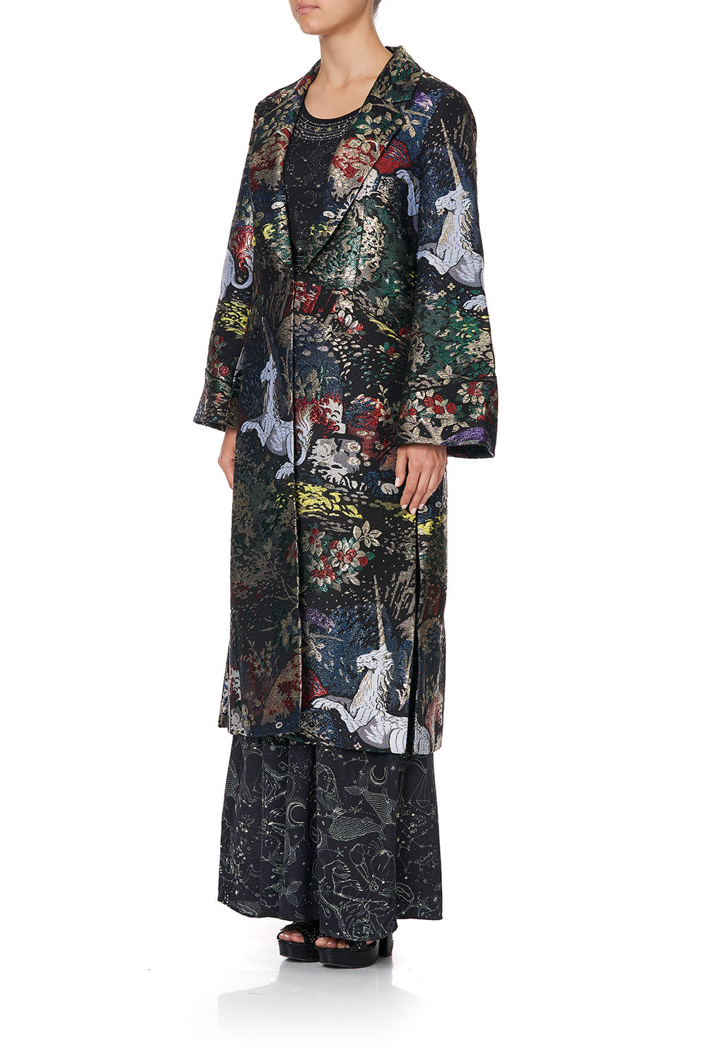 LONG JACKET WITH SIDE SPLITS MIDNIGHT MOON HOUSE