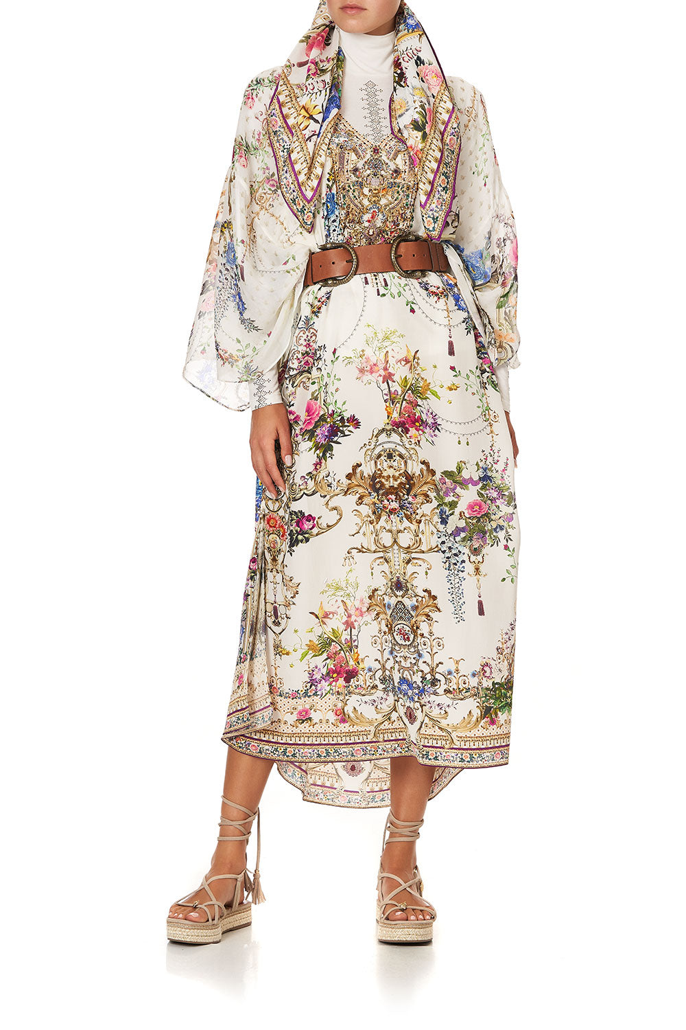 LONG RAGLAN SLEEVE FLARED KAFTAN BY THE MEADOW