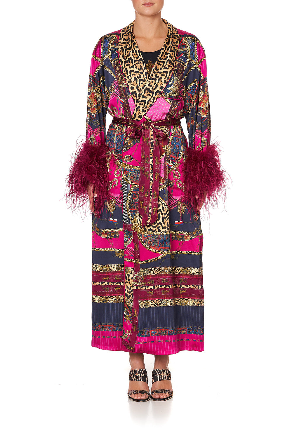 LONG ROBE WITH FLARED SLEEVE DINING HALL DARLING