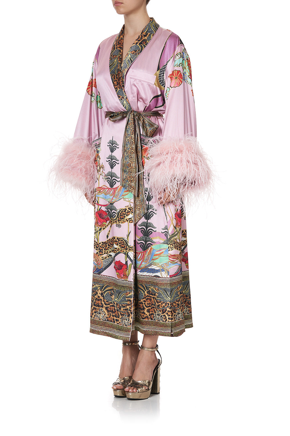 LONG ROBE WITH FLARED SLEEVE ZIBA ZIBA