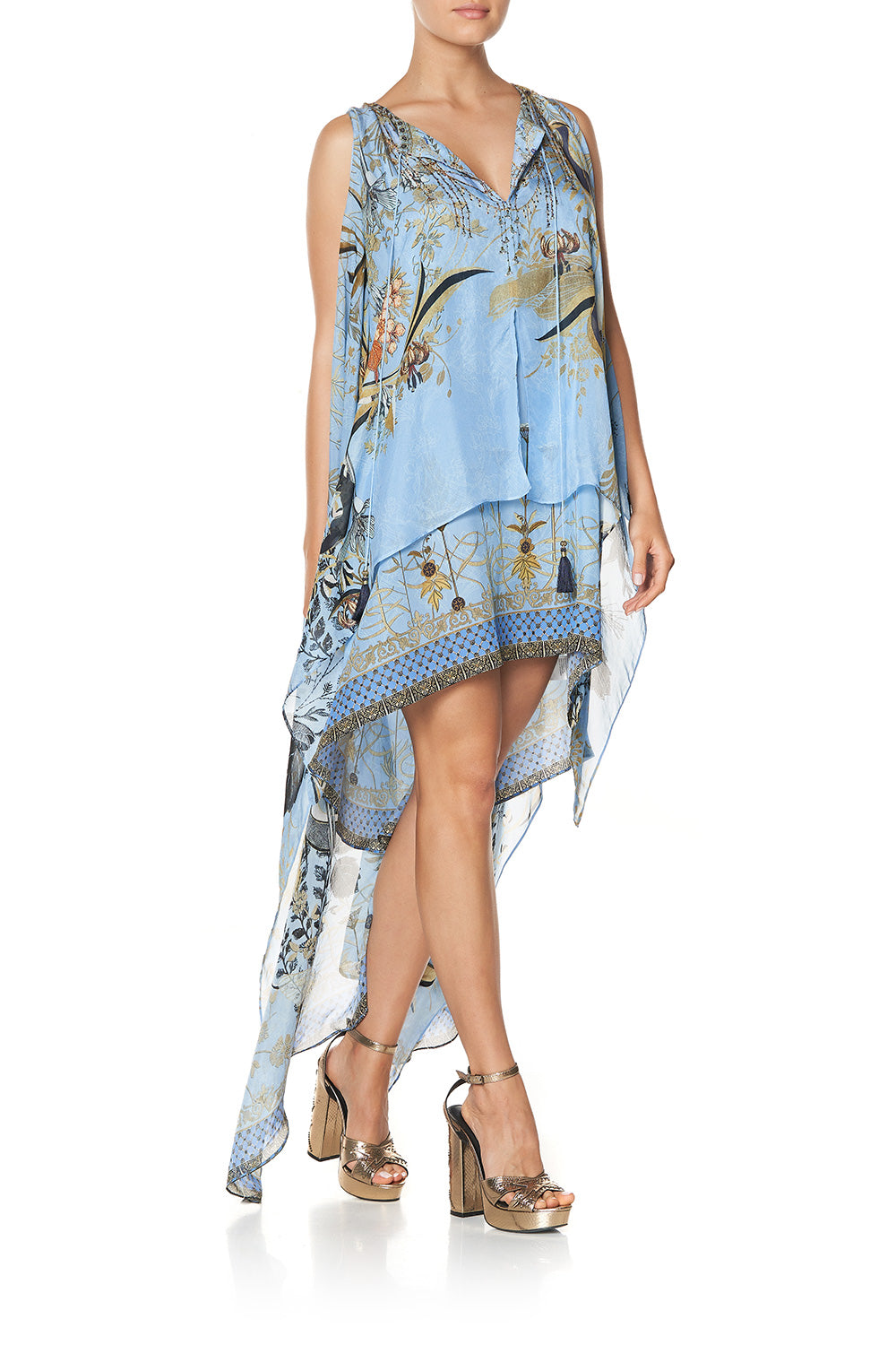 LONG SHEER OVERLAY DRESS FAIRY FOUNTAIN