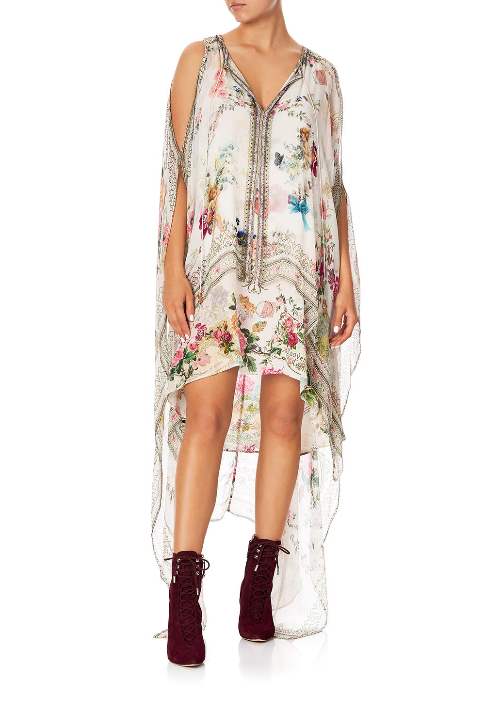 CAMILLA LONG SHEER OVERLAY DRESS JARDIN POSTCARDS