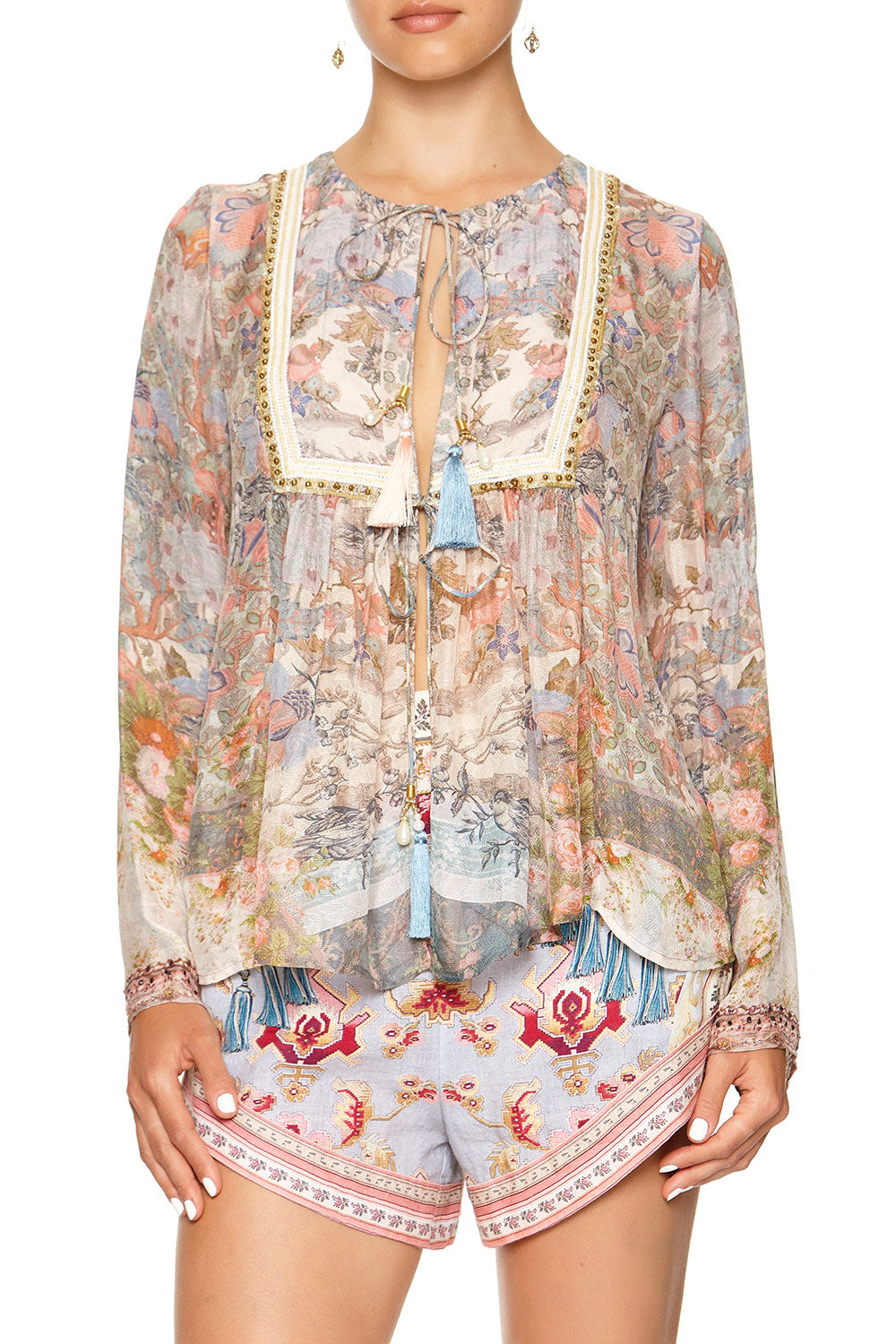 LONG SLEEVE BIB TOP BLANCHES BLESSING