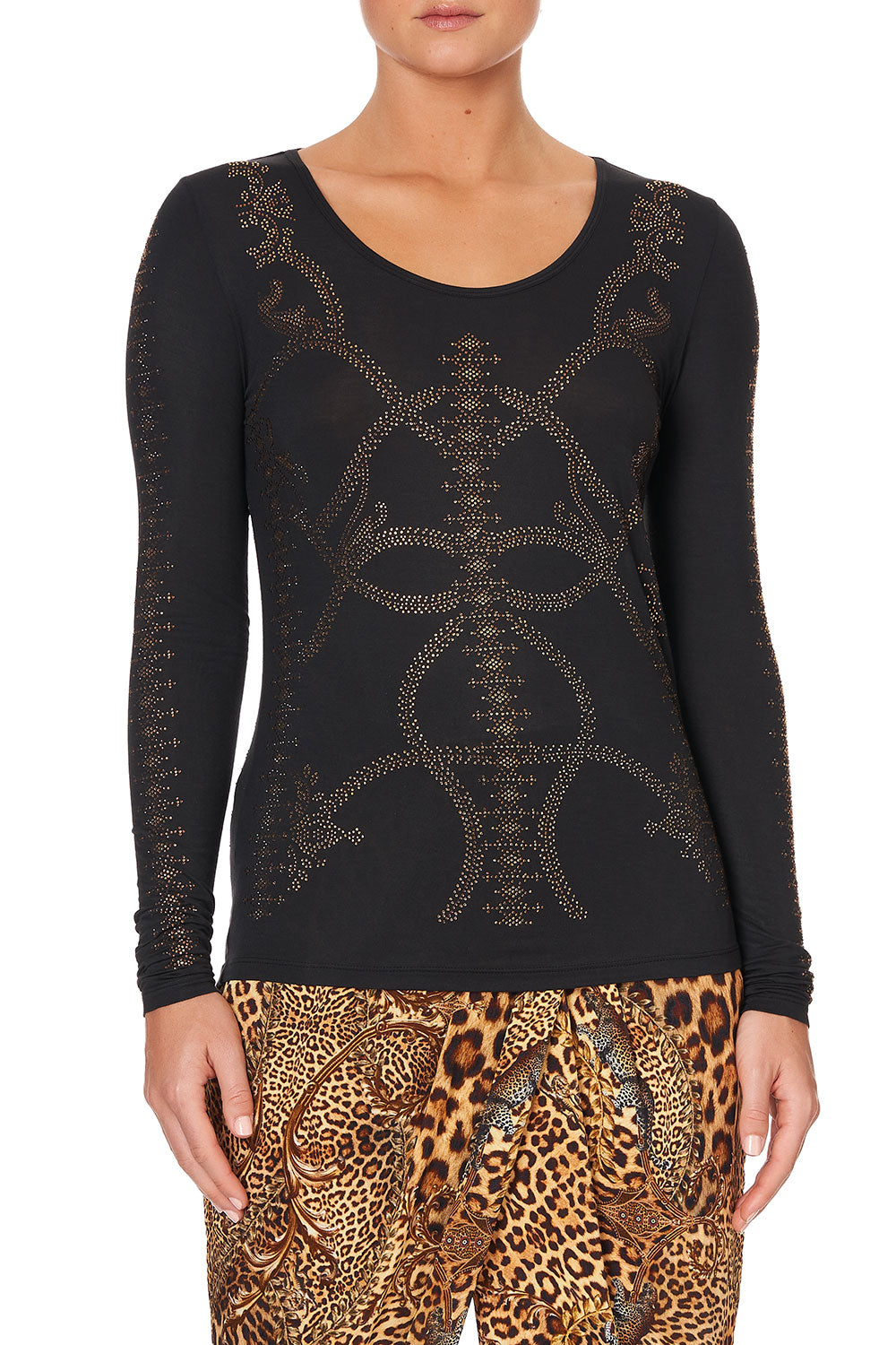 LONG SLEEVE FITTED TOP LADY LODGE