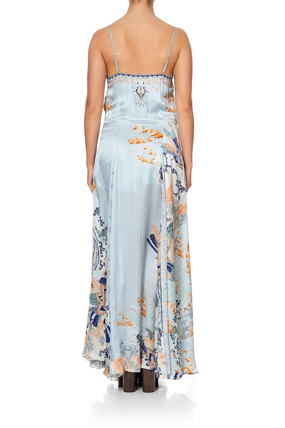 LONG SLIP DRESS WITH GODETS FRASER FANTASIA