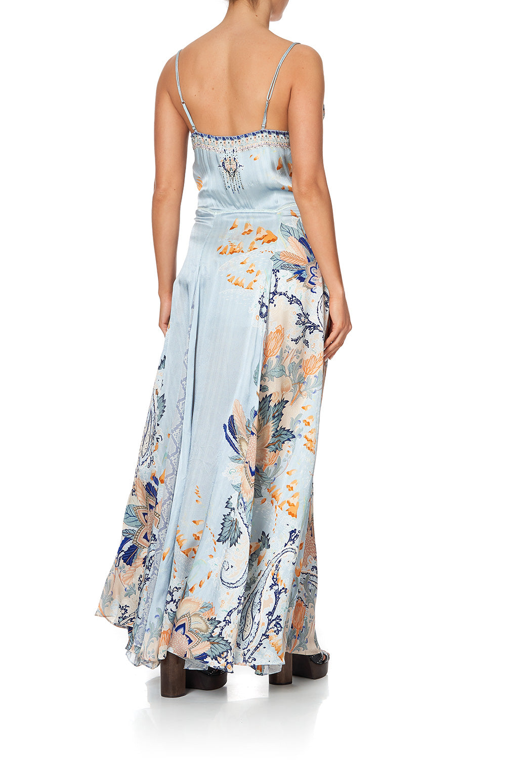 LONG SLIP DRESS WITH GODETS FRASER FANTASIA