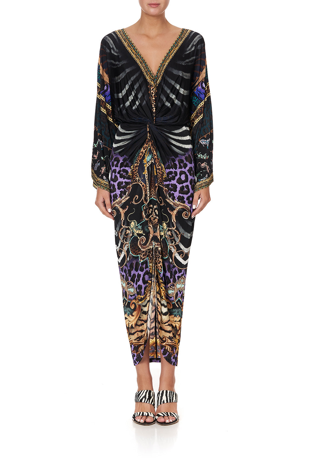 LONG SPLIT FRONT TWIST DRESS SHES GOT GRACE