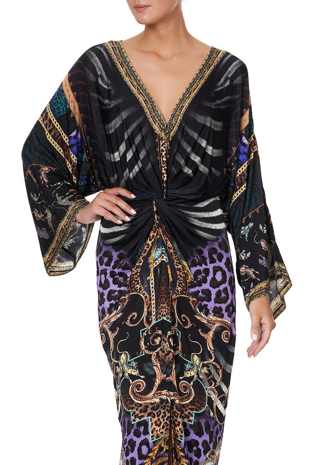 LONG SPLIT FRONT TWIST DRESS SHES GOT GRACE