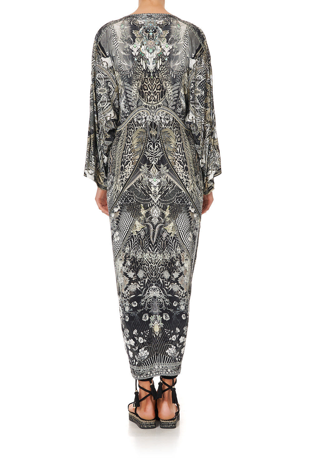 LONG SPLIT FRONT TWIST DRESS ONE TRIBE