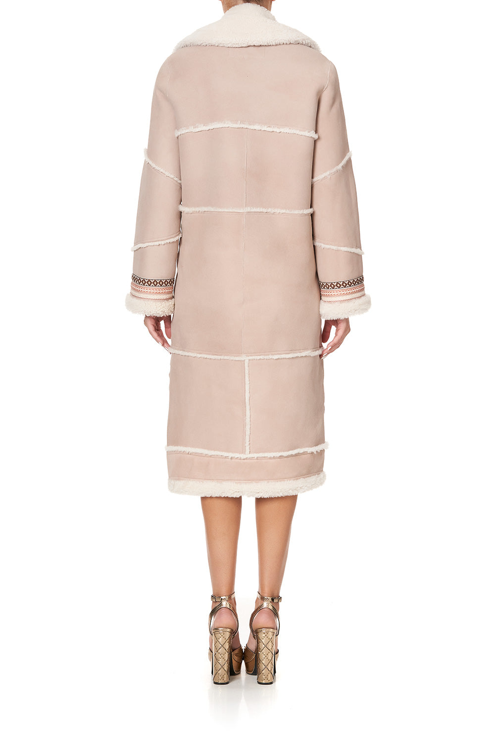 LONG SUEDE SHEARLING COAT ISTENANYA