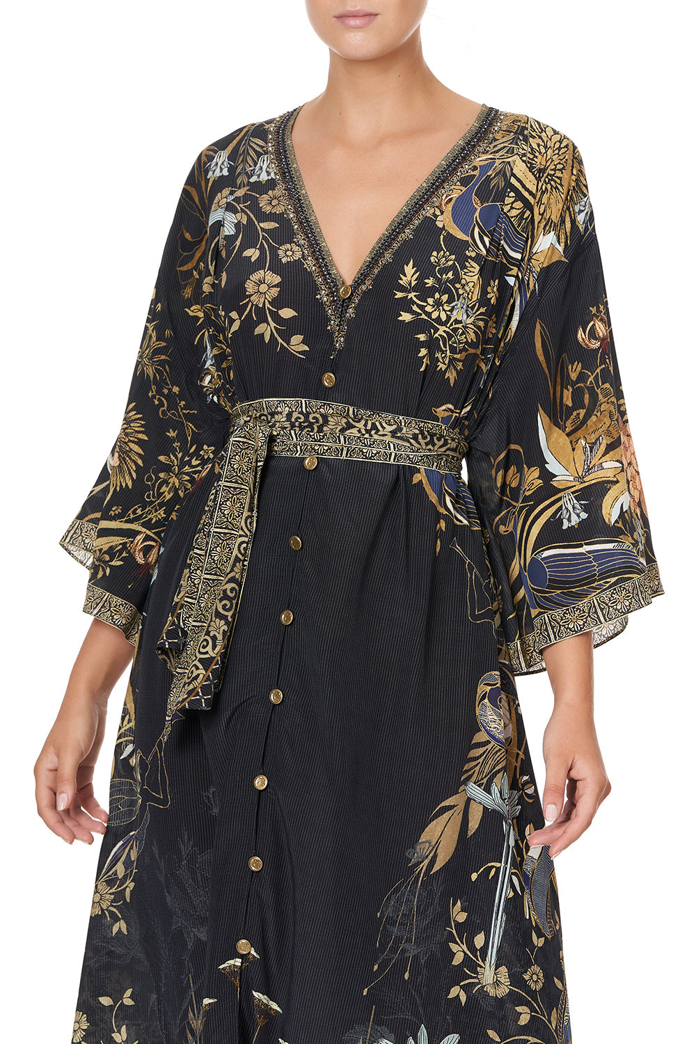 LOOSE BUTTON THROUGH DRESS THE JEWELLED ARROW