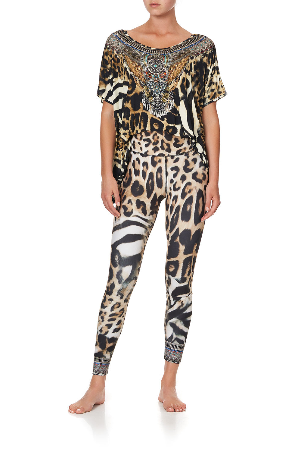 LOOSE FIT ROUND NECK TEE FELINE