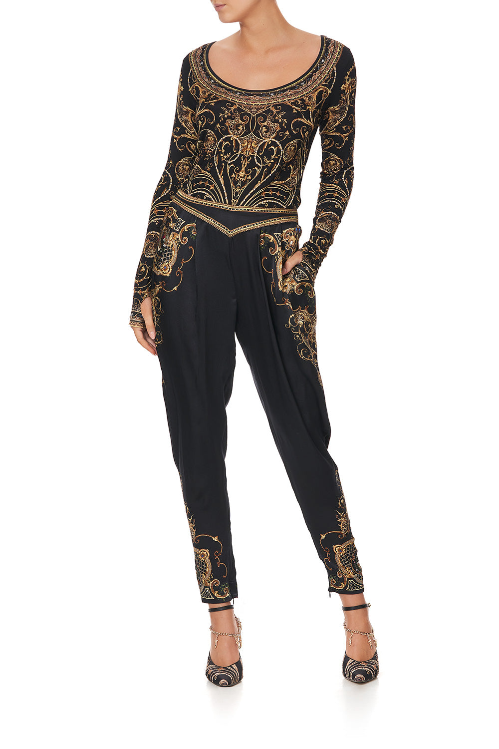 LOOSE PANT WITH DRAPED SIDE STUDIO 54