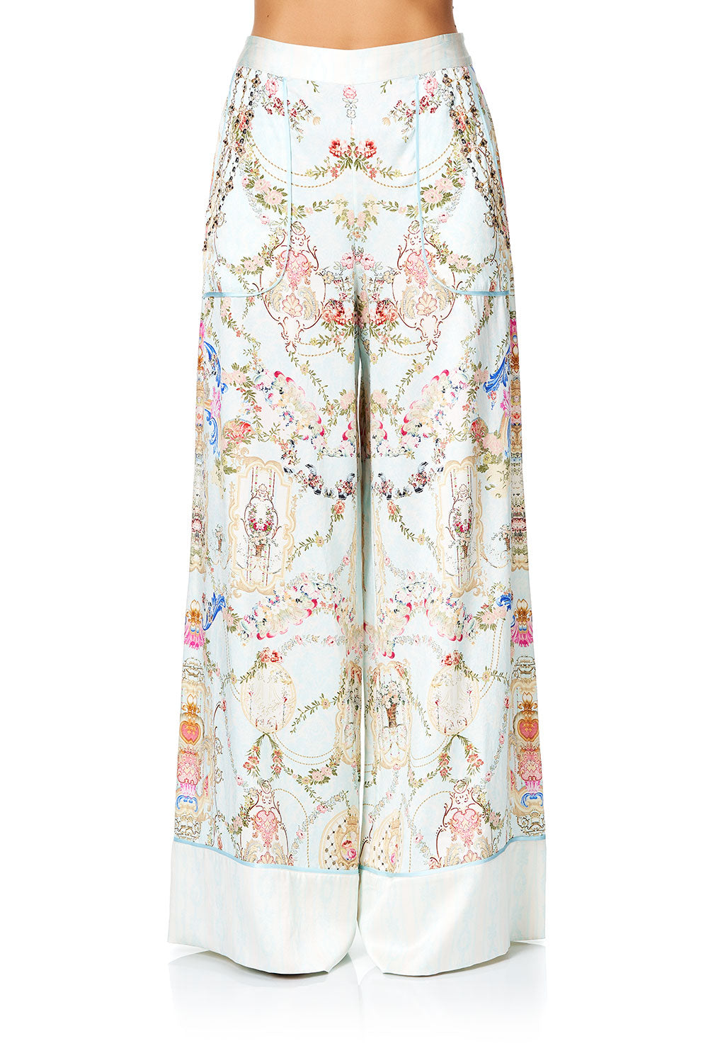 CAMILLA LOUNGE TROUSER WITH CUFFS VERSAILLES SKY