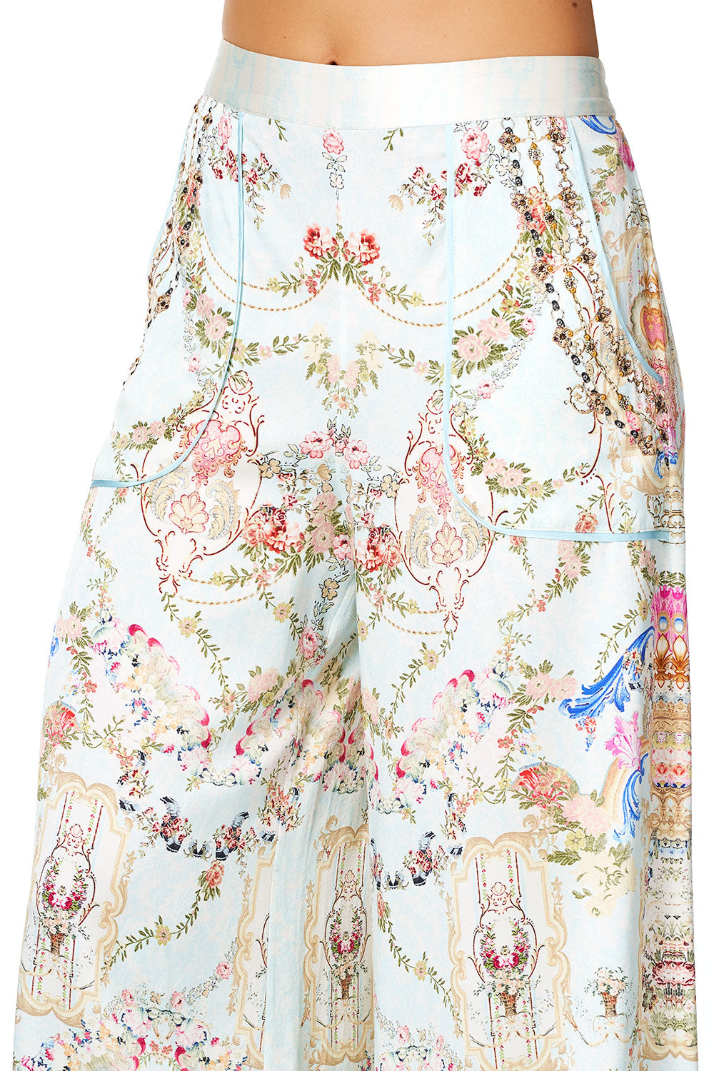 CAMILLA LOUNGE TROUSER WITH CUFFS VERSAILLES SKY