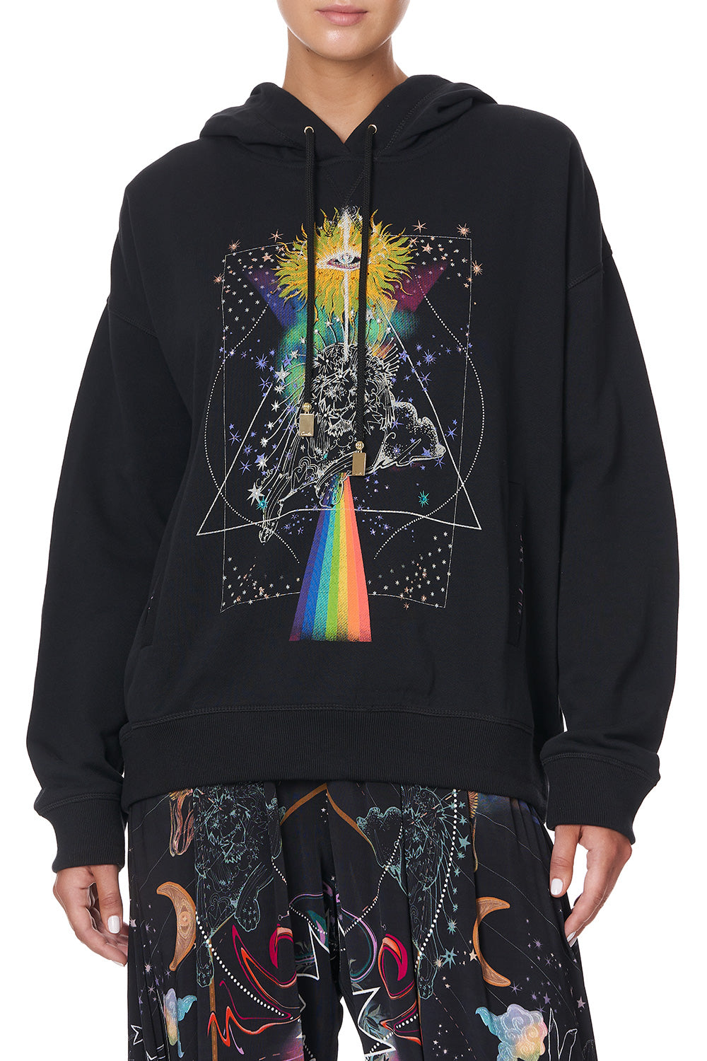 HOODIE WITH SIDE POCKETS MIDNIGHT MOON HOUSE