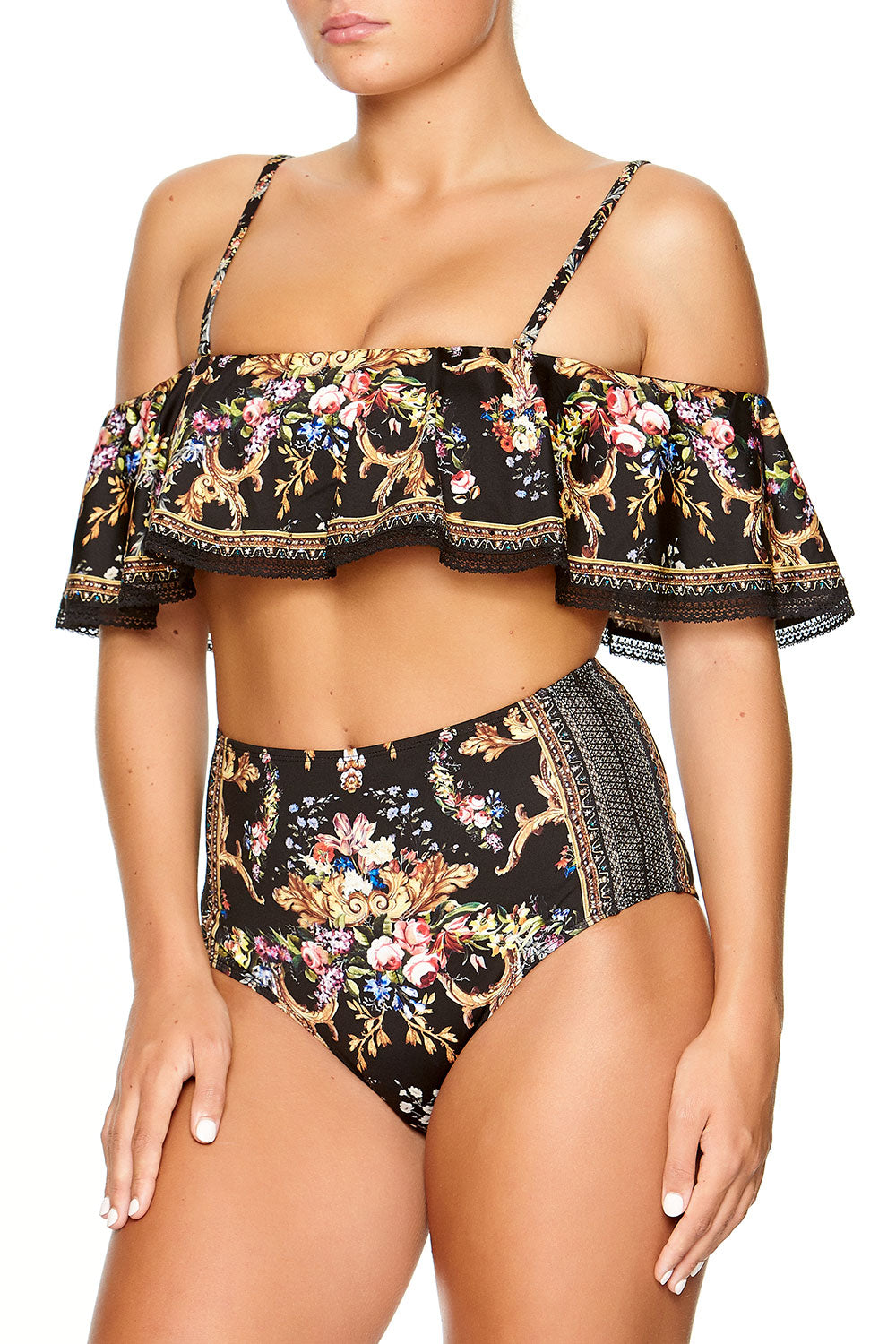 OFF SHOULDER BRA WITH TRIM FRIEND IN FLORA