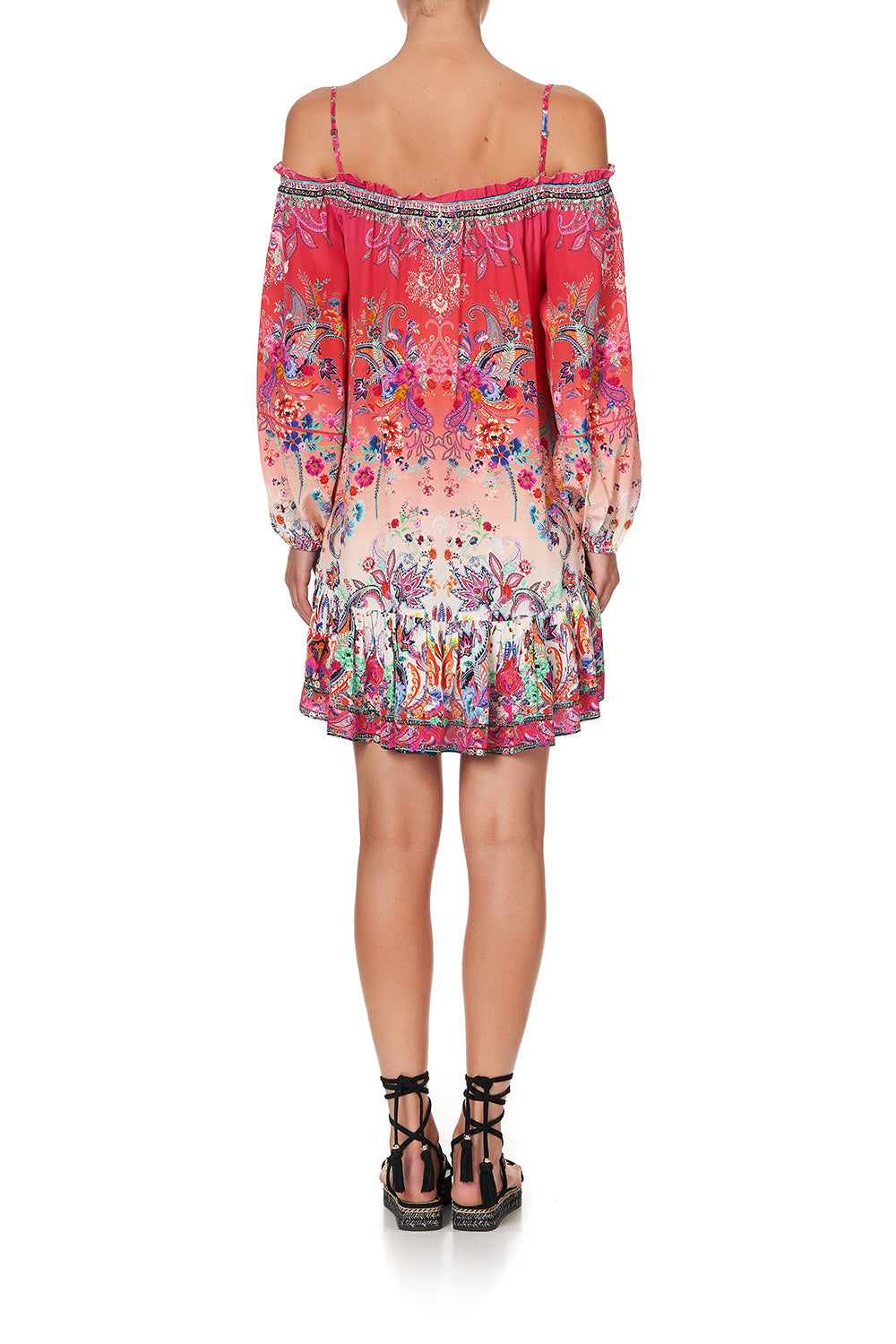 OFF SHOULDER DRESS WITH STRAPS FREE LOVE