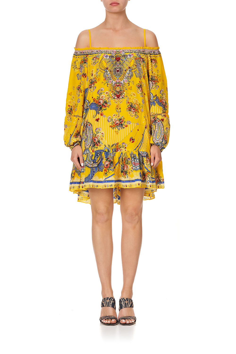 OFF SHOULDER DRESS WITH STRAPS OWN MUSE