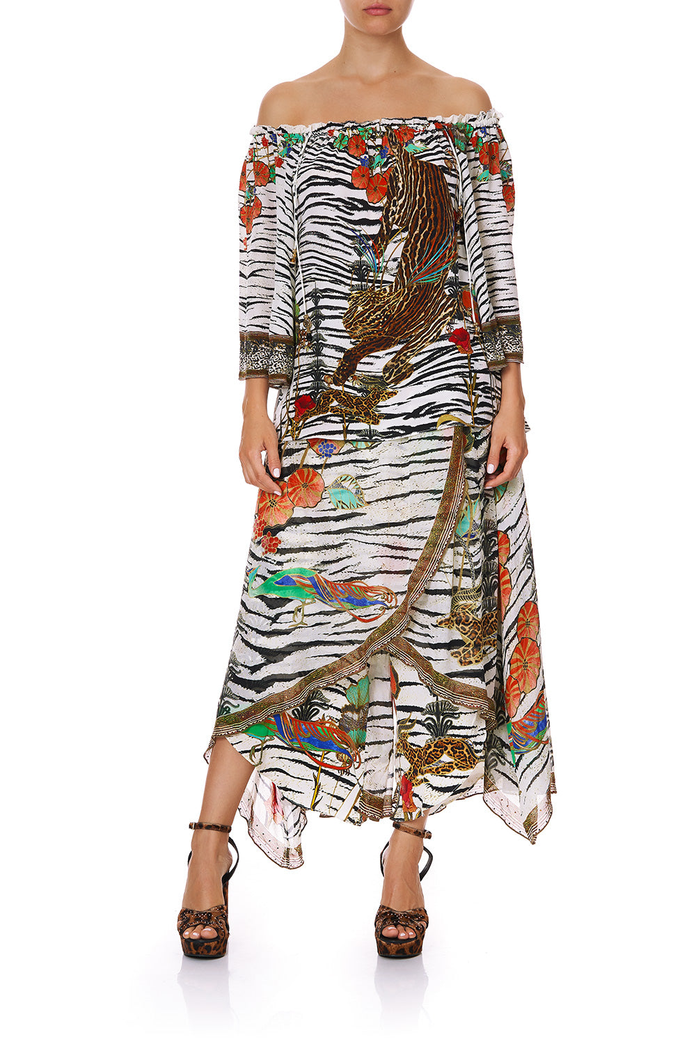 OFF SHOULDER FLARE BLOUSE COSMIC CONFLICT