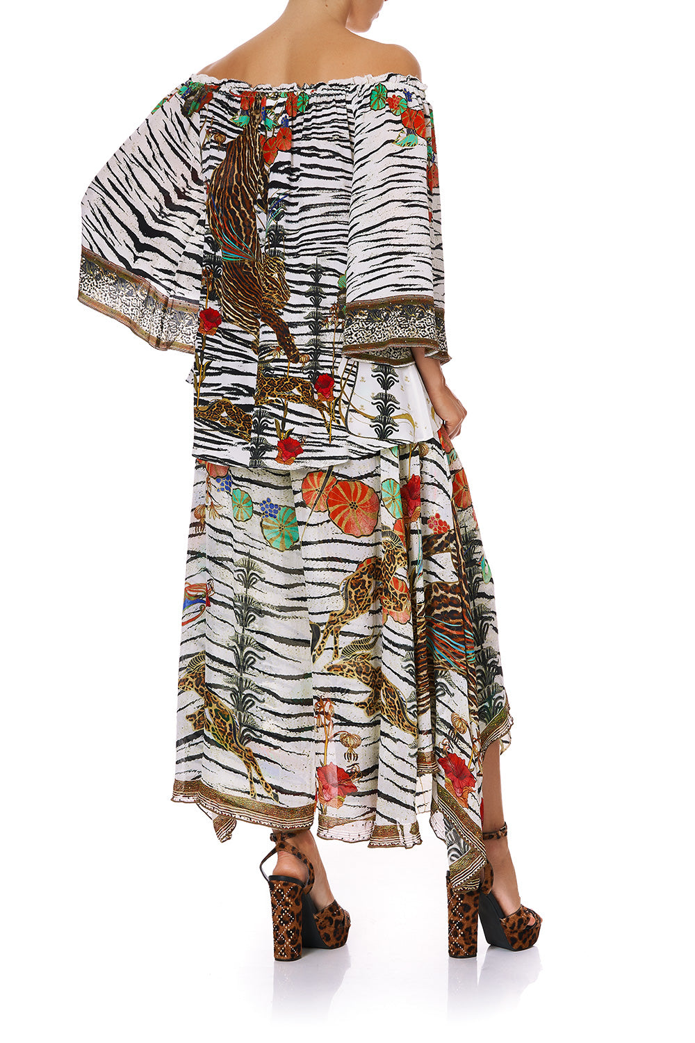 OFF SHOULDER FLARE BLOUSE COSMIC CONFLICT