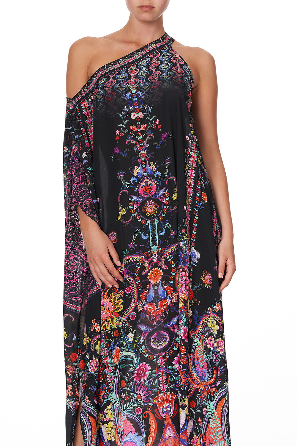 ONE SHOULDER KAFTAN WITH NECKBAND BOHEMIAN REBELLION