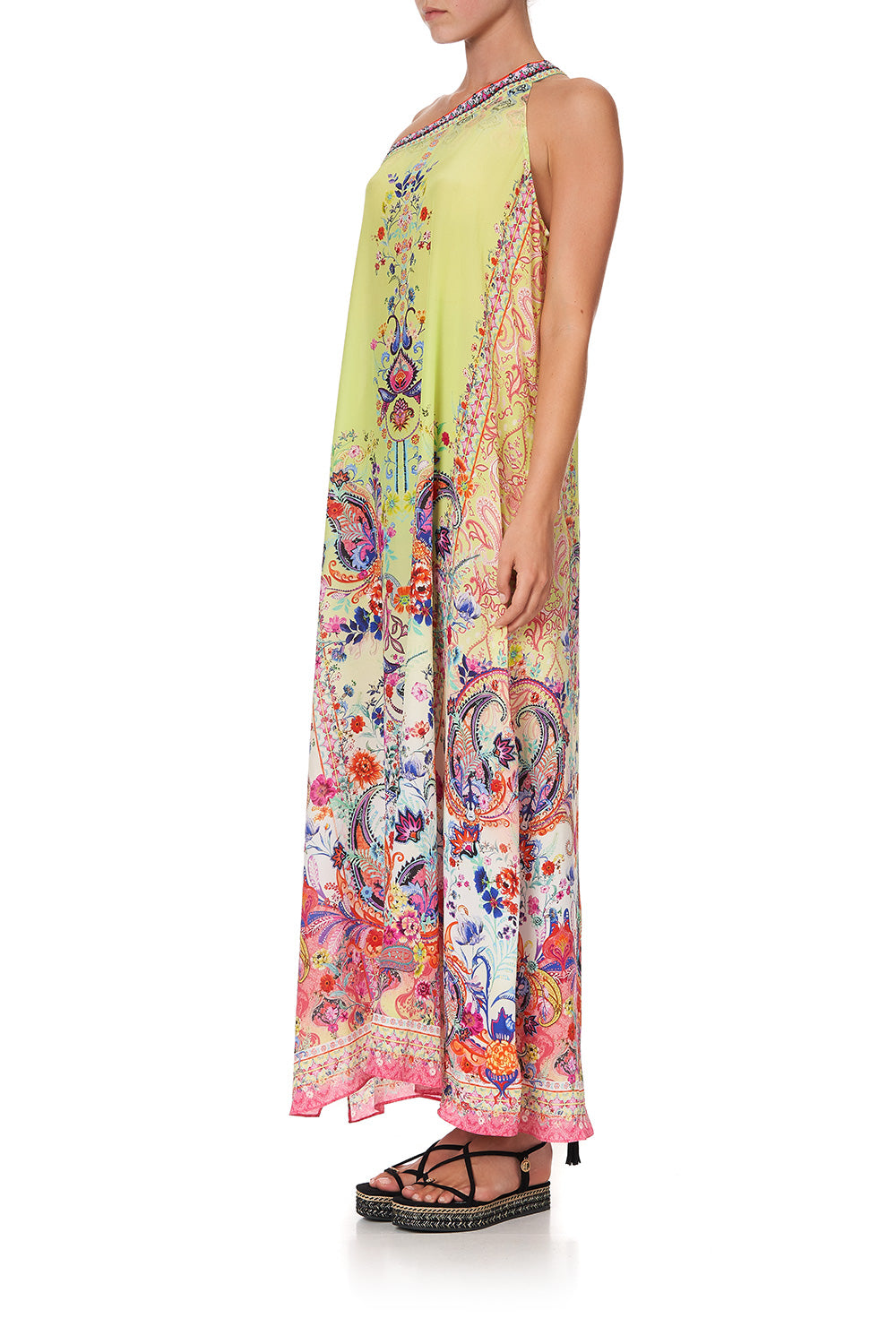 ONE SHOULDER KAFTAN WITH NECKBAND PEACE MOVEMENT