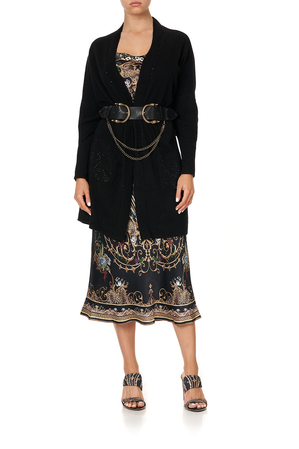 OVERSIZED PATCH POCKET CARDIGAN STUDIO 54